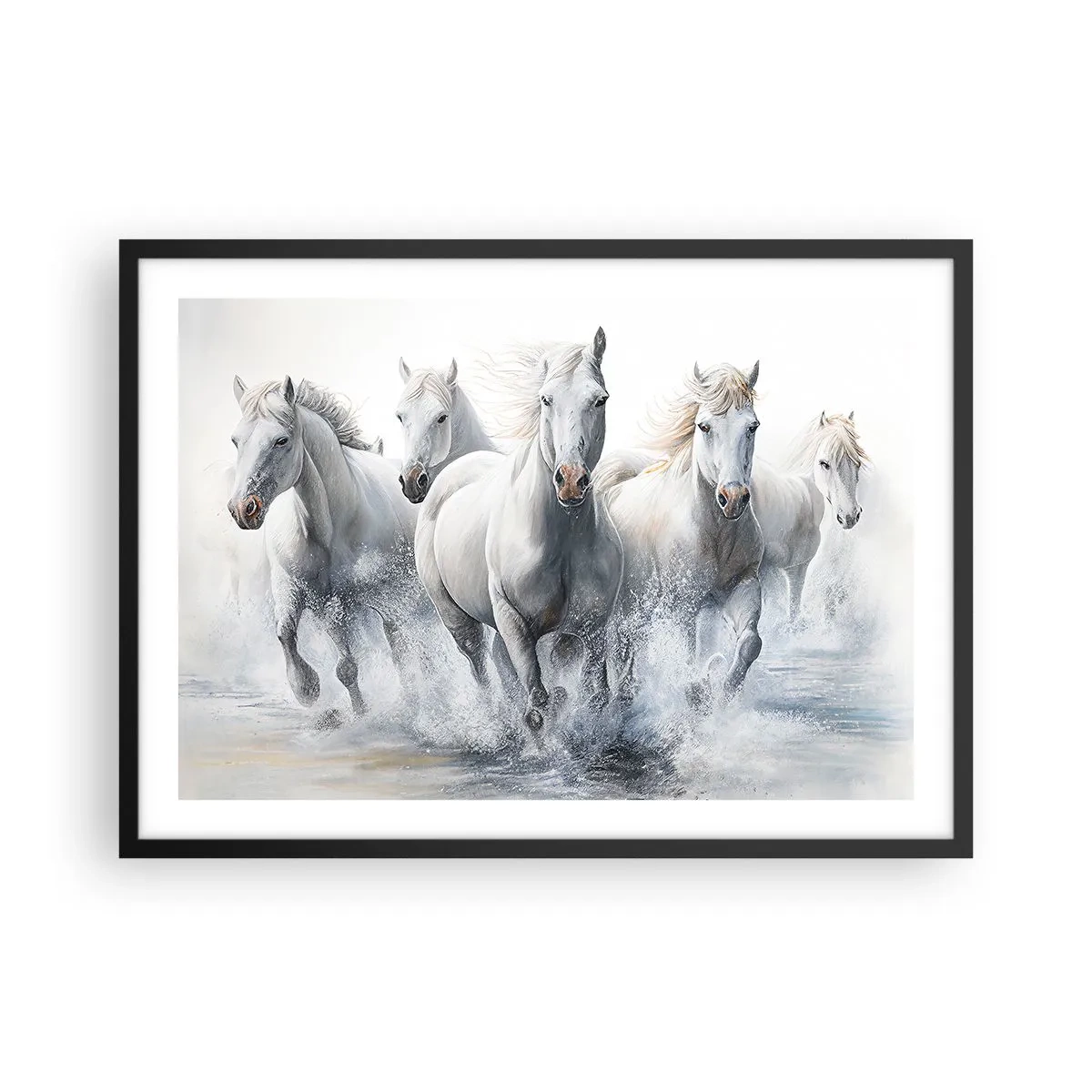 Plagát v čiernom ráme - Biela mágia - 70x50 cm