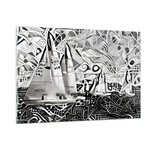 Obraz na skle - Medzi vlnami - 120x80 cm