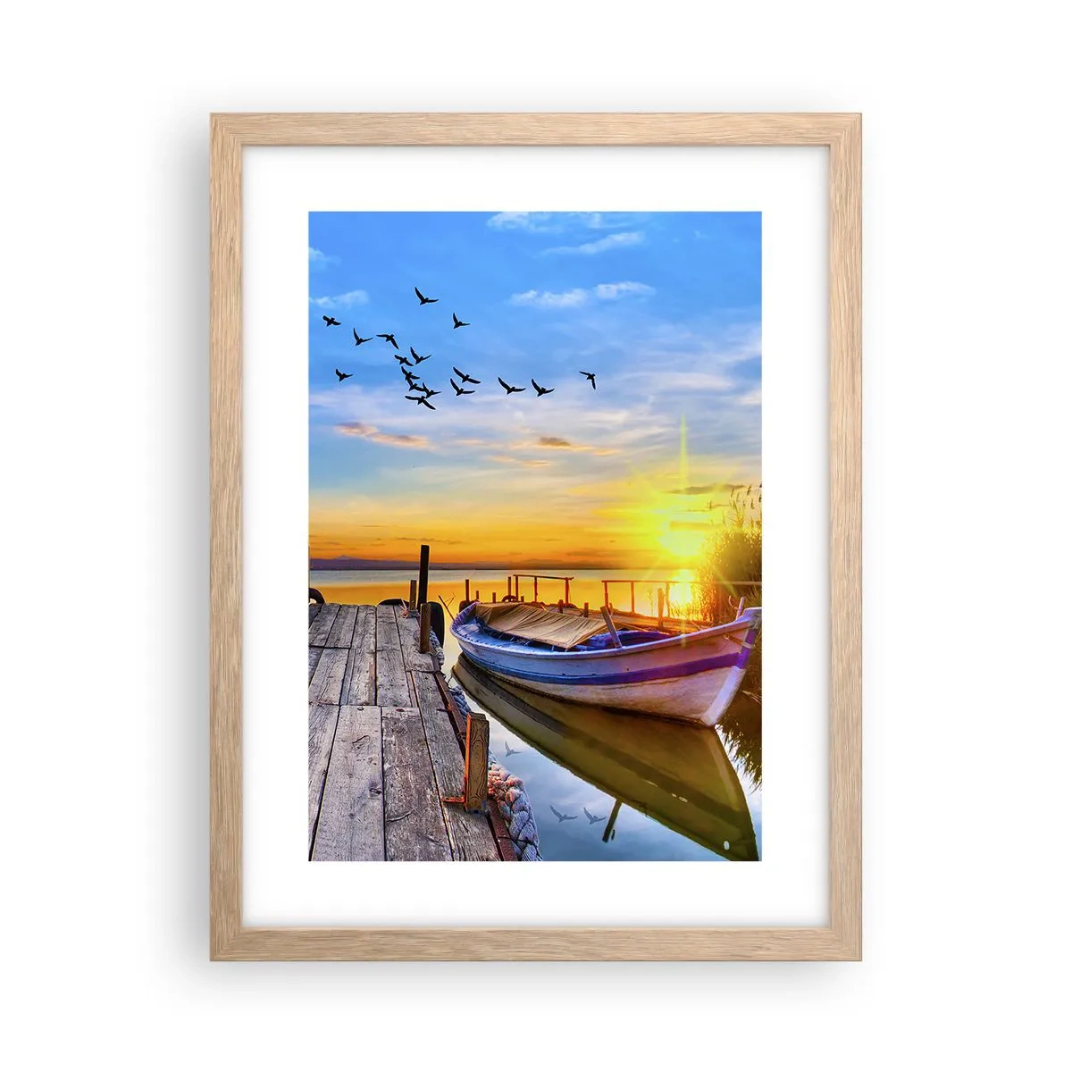 Plagát v ráme zo svetlého duba - Dovidenia, do zajtrajška - 30x40 cm