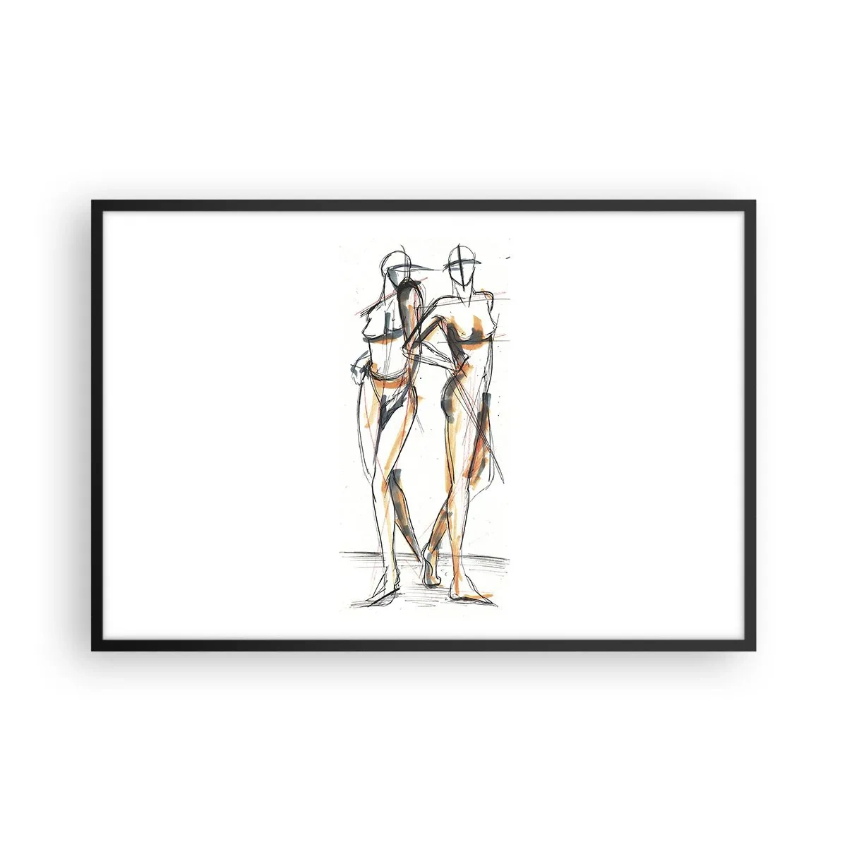 Plagát v čiernom ráme - Štúdia šarmu - 91x61 cm
