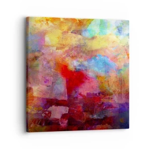 Obraz na plátne - Pozrieť sa doprostred dúhy - 30x30 cm