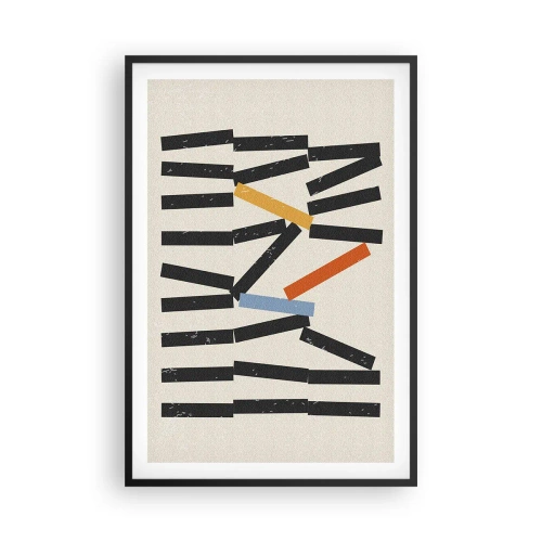 Plagát v čiernom ráme - Domino – kompozícia - 61x91 cm
