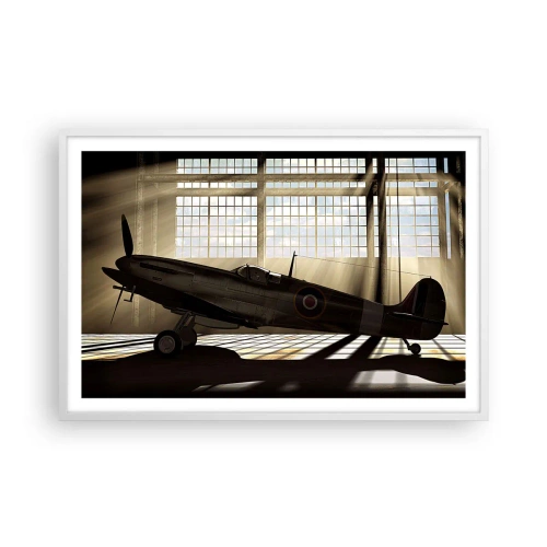 Plagát v bielom ráme - Odpočinok bojovníka - 91x61 cm