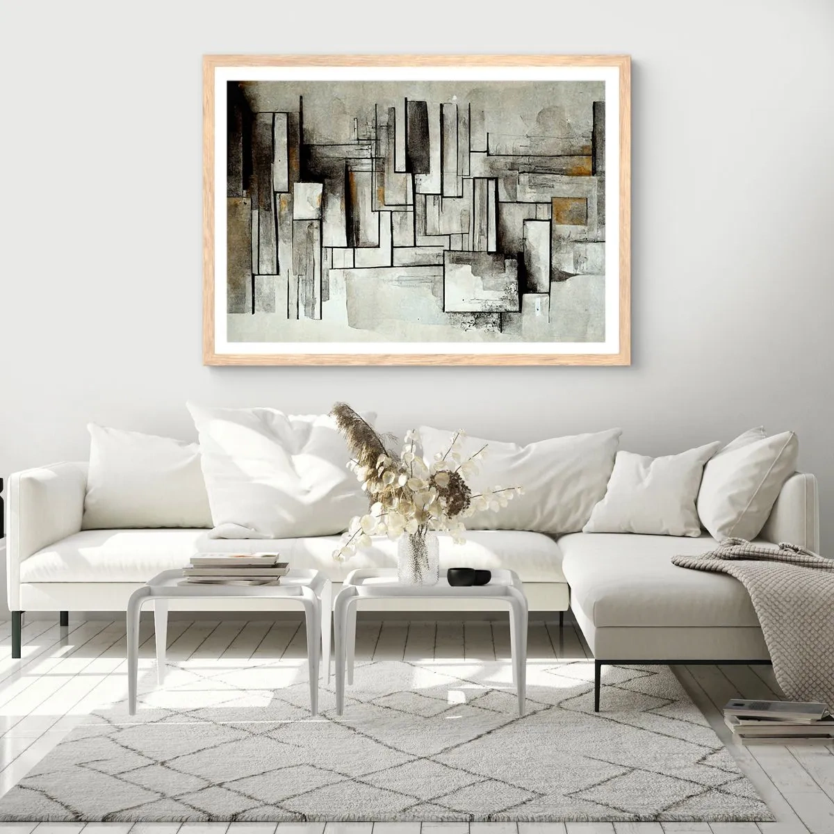 Plagát v ráme zo svetlého duba - Sila jednoduchosti - 91x61 cm