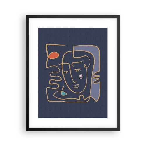 Plagát v čiernom ráme - V zádumčivosti - 40x50 cm