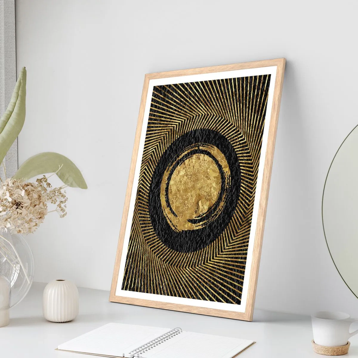 Plagát v ráme zo svetlého duba - Glamour - 50x70 cm