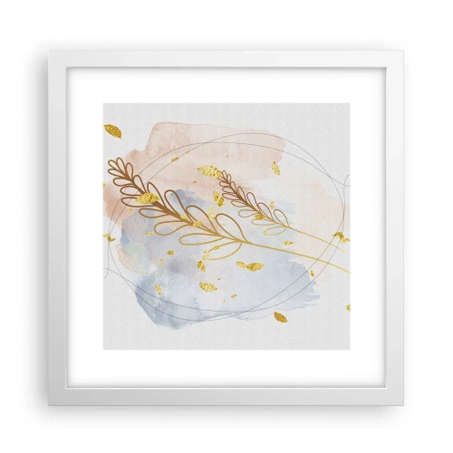 Plagát v bielom ráme - Zlatý závan - 30x30 cm