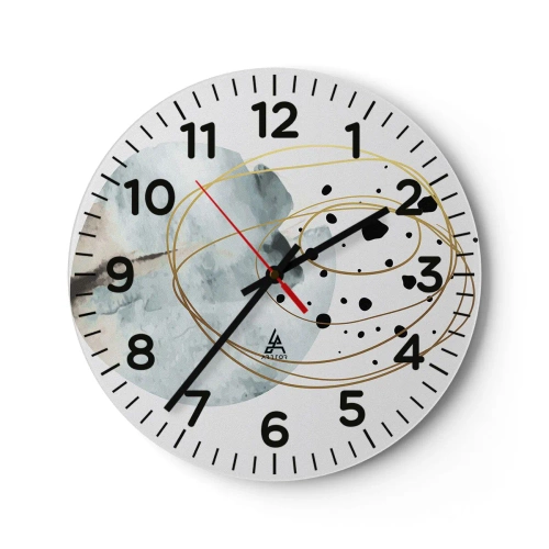 Nástenné hodiny - V objatí priestoru - 30x30 cm