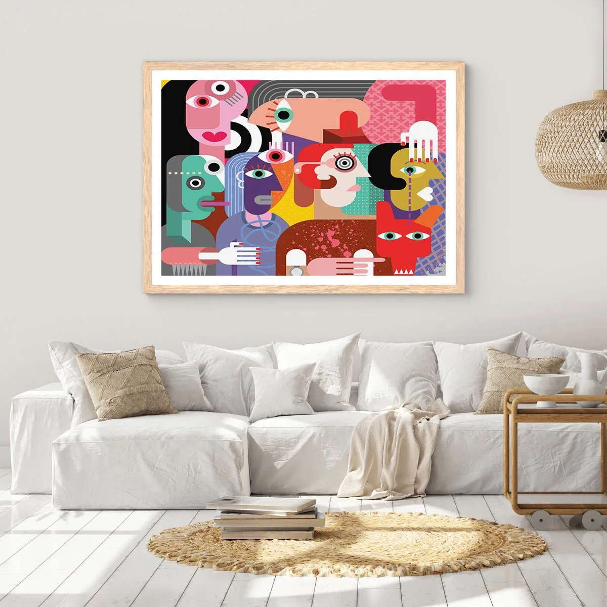 Plagát v ráme zo svetlého duba - My od pána Picassa - 40x30 cm