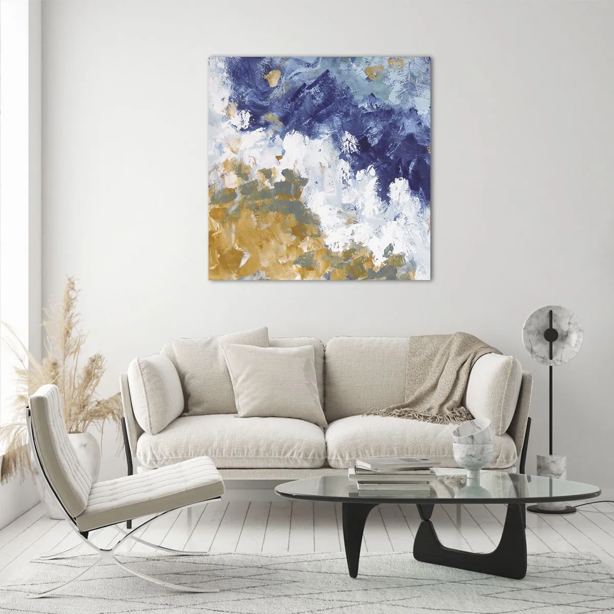 Obraz na skle - Tanec živlov - 60x60 cm