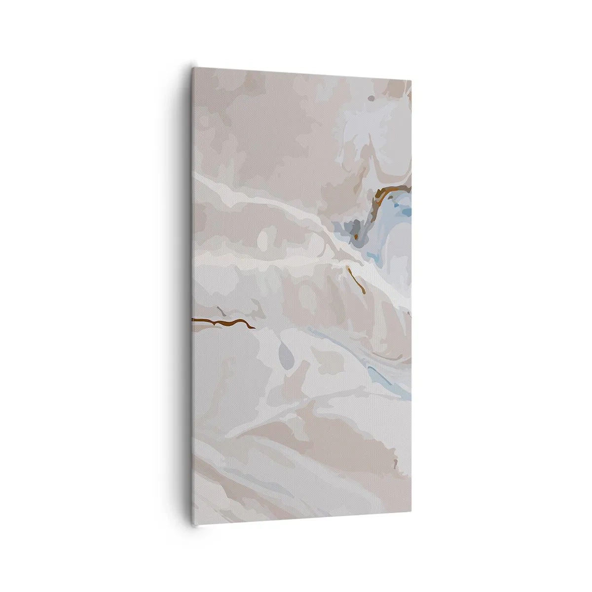 Obraz na plátne - Modré meandre pod bielou - 65x120 cm