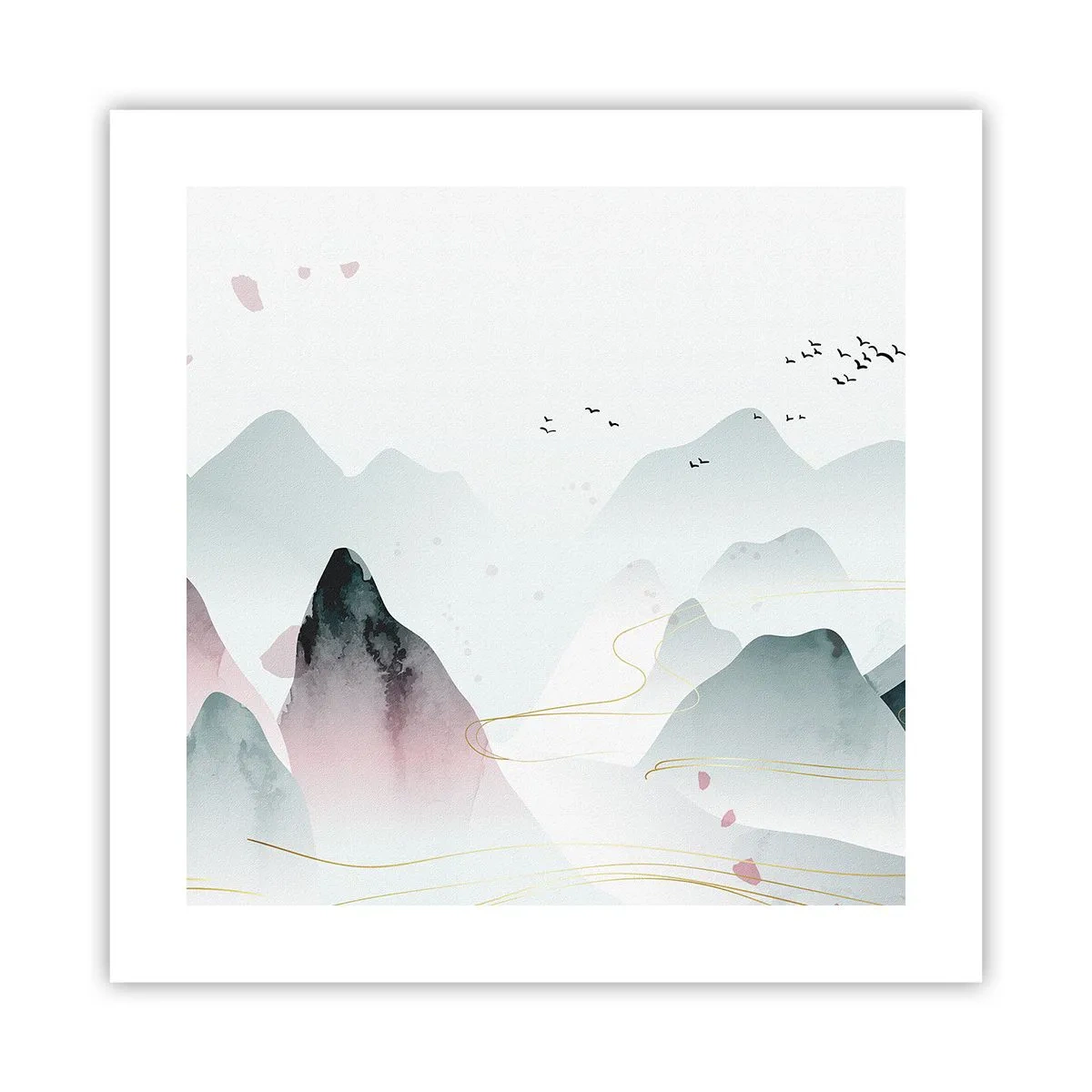 Plagát - Cez vrcholy - 40x40 cm