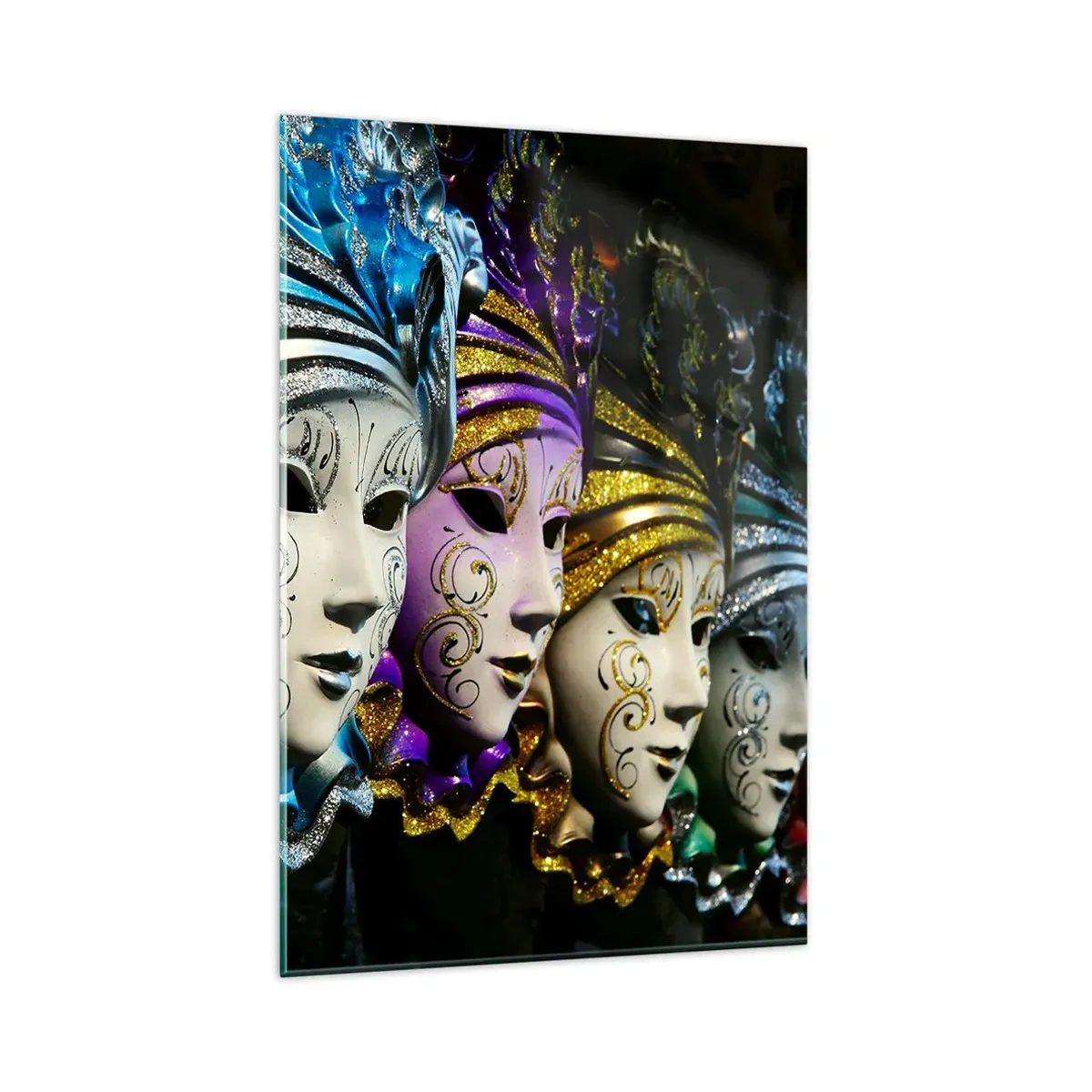 Obraz na skle - Tajomstvo v zlatej a v striebornej - 80x120 cm