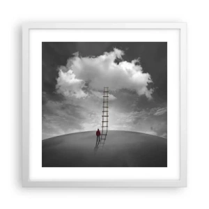 Plagát v bielom ráme - Všetko je možné - 40x40 cm