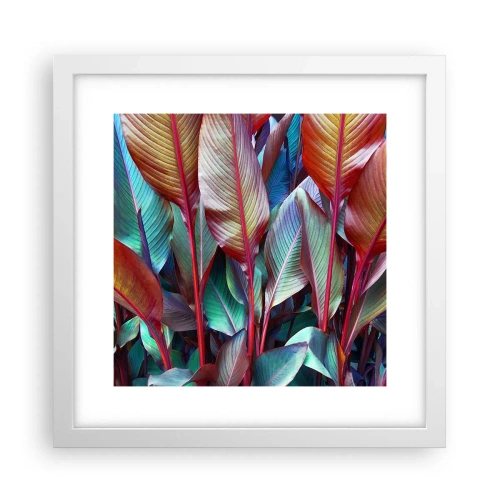 Plagát v bielom ráme - Farebná húština - 30x30 cm