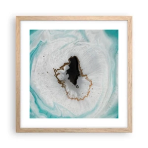 Plagát v ráme zo svetlého duba - Preniknúť dovnútra - 40x40 cm