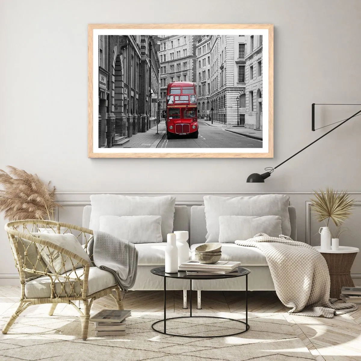 Plagát v ráme zo svetlého duba - Všednosť nemusí byť šedá - 40x30 cm