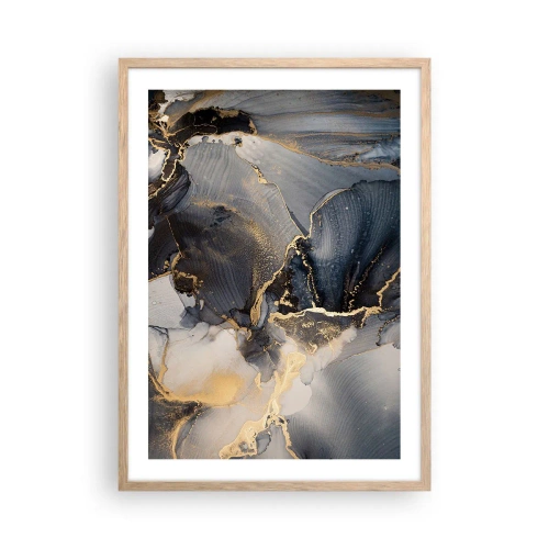 Plagát v ráme zo svetlého duba - Život kameňa - 50x70 cm