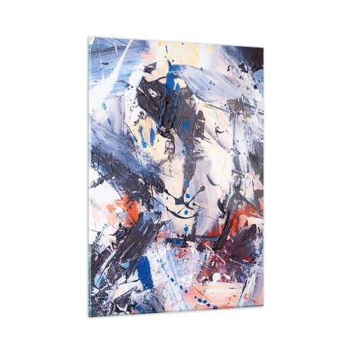 Obraz na skle - Bláznivý tanec abstrakcie - 50x70 cm