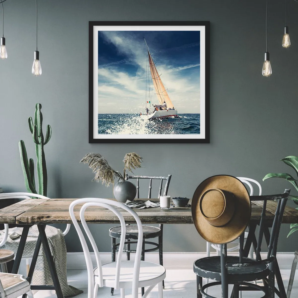 Plagát v čiernom ráme - Nás nedobehnú! - 50x50 cm