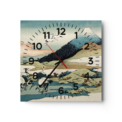 Nástenné hodiny - V japonskom duchu - 30x30 cm