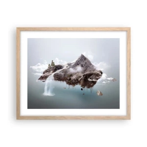 Plagát v ráme zo svetlého duba - Pohľad surrealistu - 50x40 cm