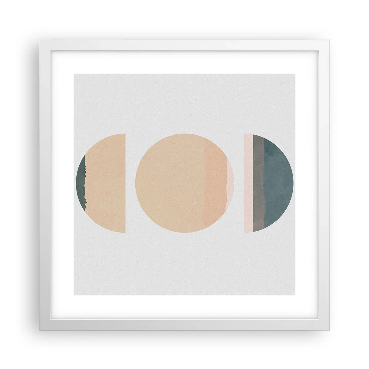 Plagát v bielom ráme - Kruh za kruhom - 40x40 cm