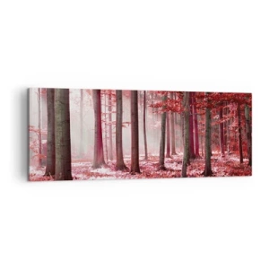 Obraz na plátne - Červená je rovnako krásna - 140x50 cm