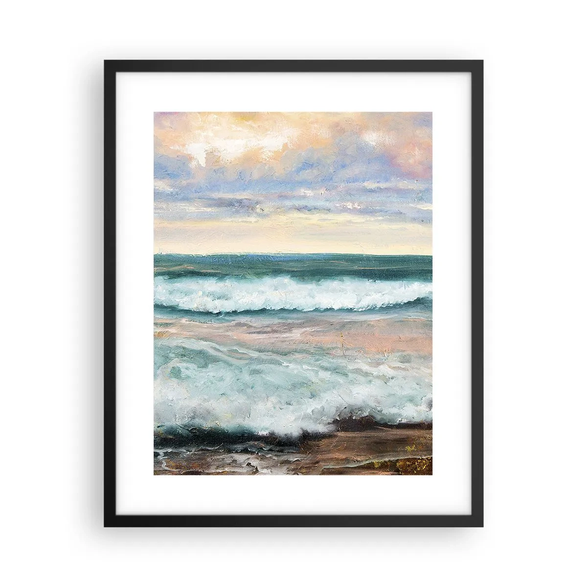 Plagát v čiernom ráme - Tu uhladíš dušu - 40x50 cm