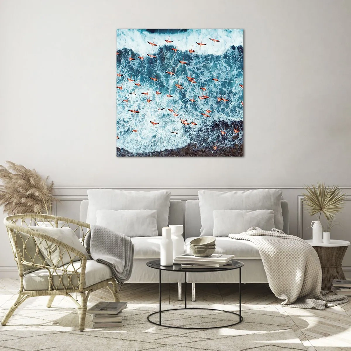 Obraz na skle - Prímorský sprievod - 60x60 cm