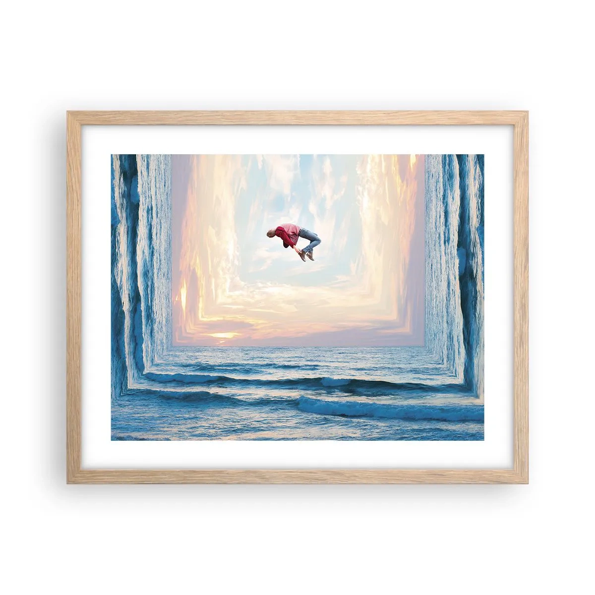 Plagát v ráme zo svetlého duba - Do inej dimenzie - 50x40 cm