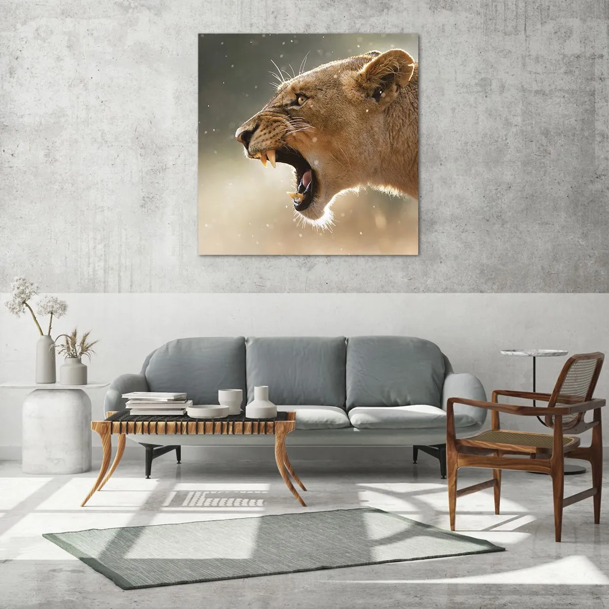 Obraz na skle - Snaž sa nepočúvať - 60x60 cm