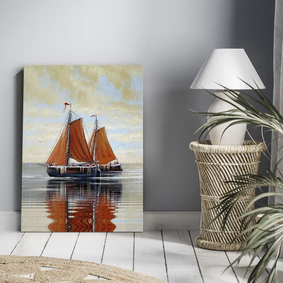Obraz na plátne - Pluj, námorník… - 55x100 cm