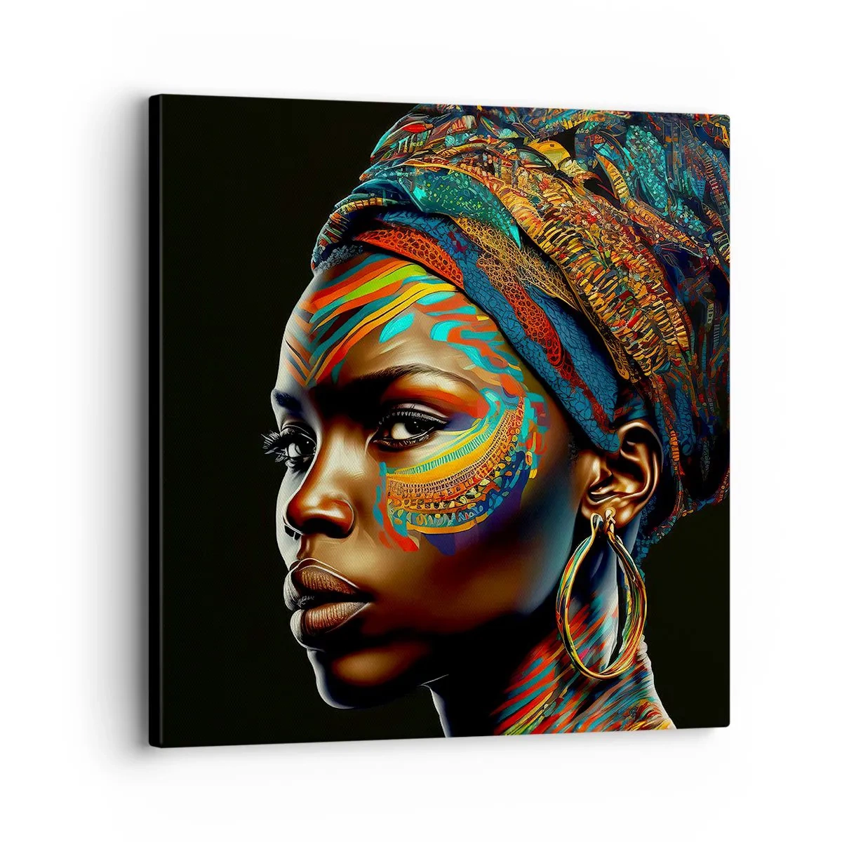 Obraz na plátne - Africká kráľovná - 30x30 cm