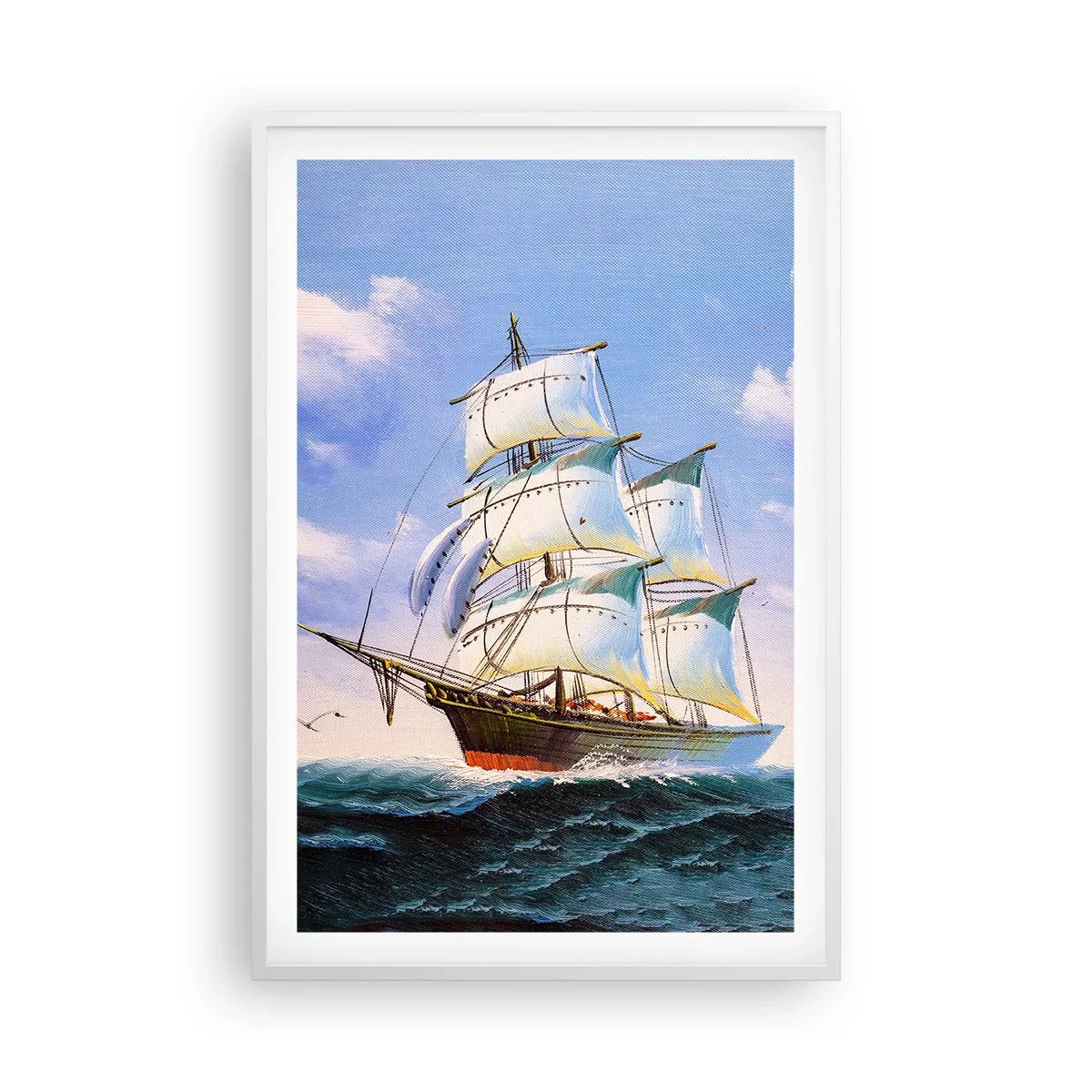 Plagát v bielom ráme - Hrdo s vetrom - 61x91 cm