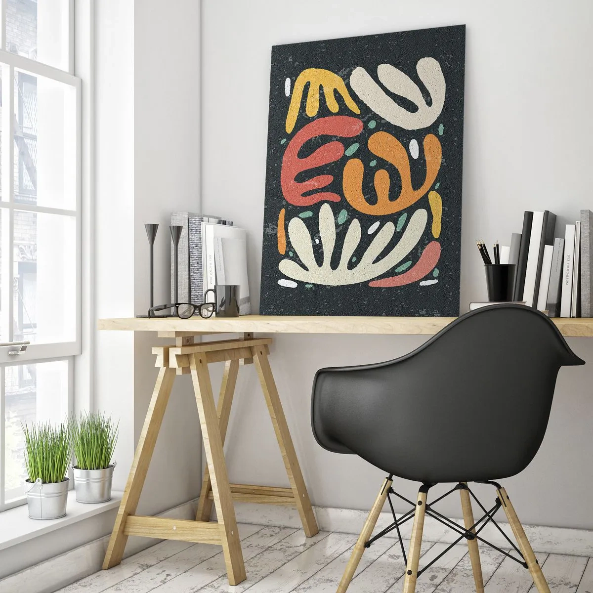 Obraz na skle - Kompozícia – hneď ťa chytím - 50x70 cm