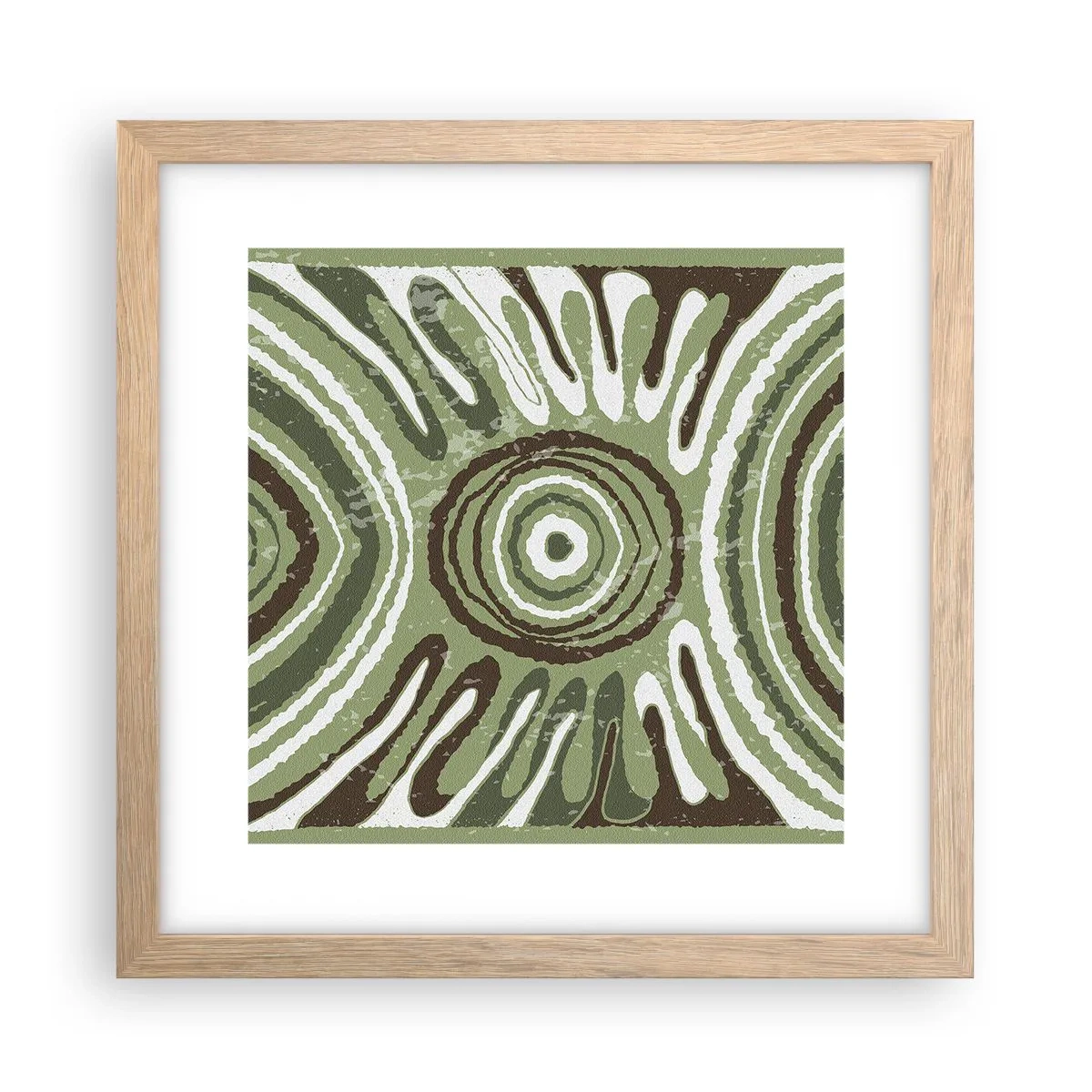 Plagát v ráme zo svetlého duba - Explózia emócií - 30x30 cm