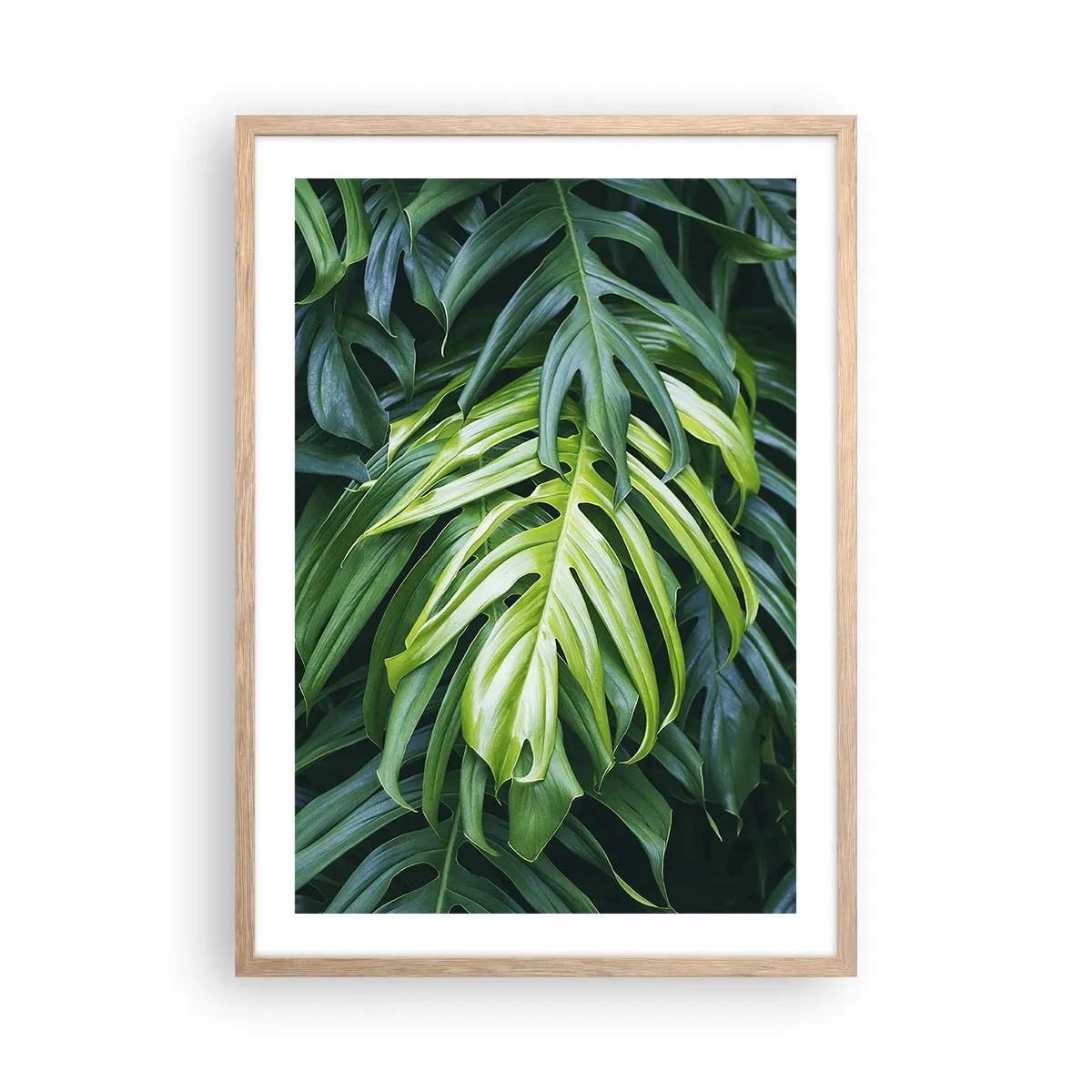 Plagát v ráme zo svetlého duba - Ponoriť sa do sviežosti - 50x70 cm
