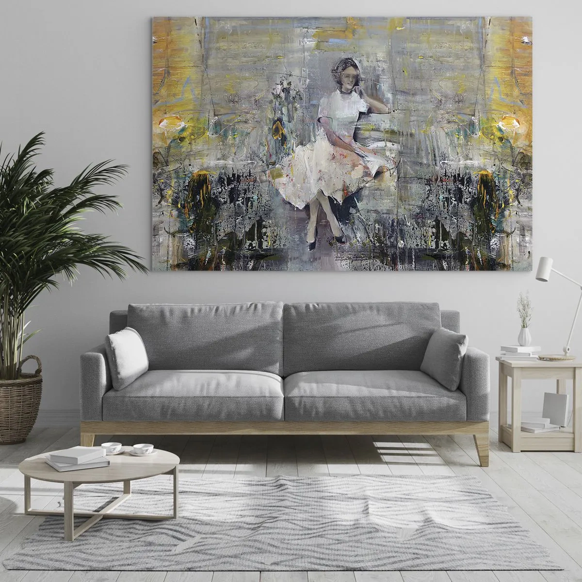 Obraz na skle - Klasická a moderná - 100x70 cm