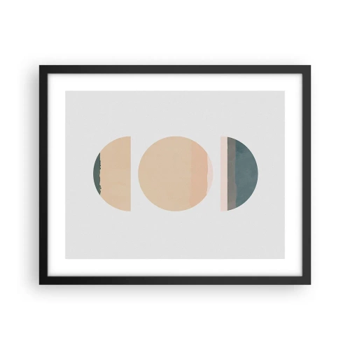 Plagát v čiernom ráme - Kruh za kruhom - 50x40 cm