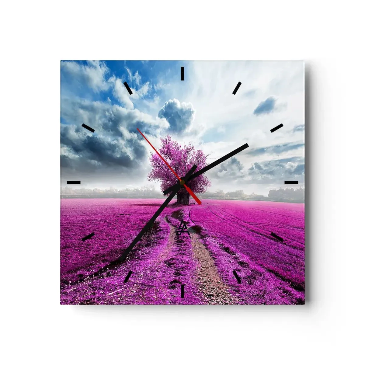 Nástenné hodiny - Vresoviská - divočina - 40x40 cm