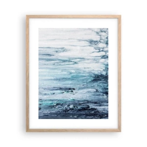 Plagát v ráme zo svetlého duba - Modré cencúle - 40x50 cm