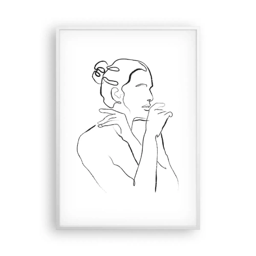 Plagát v bielom ráme - Akt: zmyselné tajomstvo - 70x100 cm