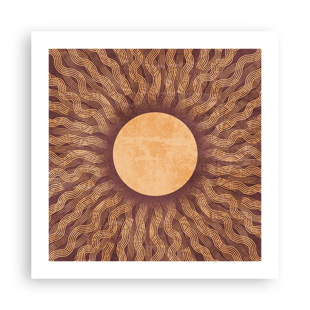 Plagát - Ikona slnka - 50x50 cm