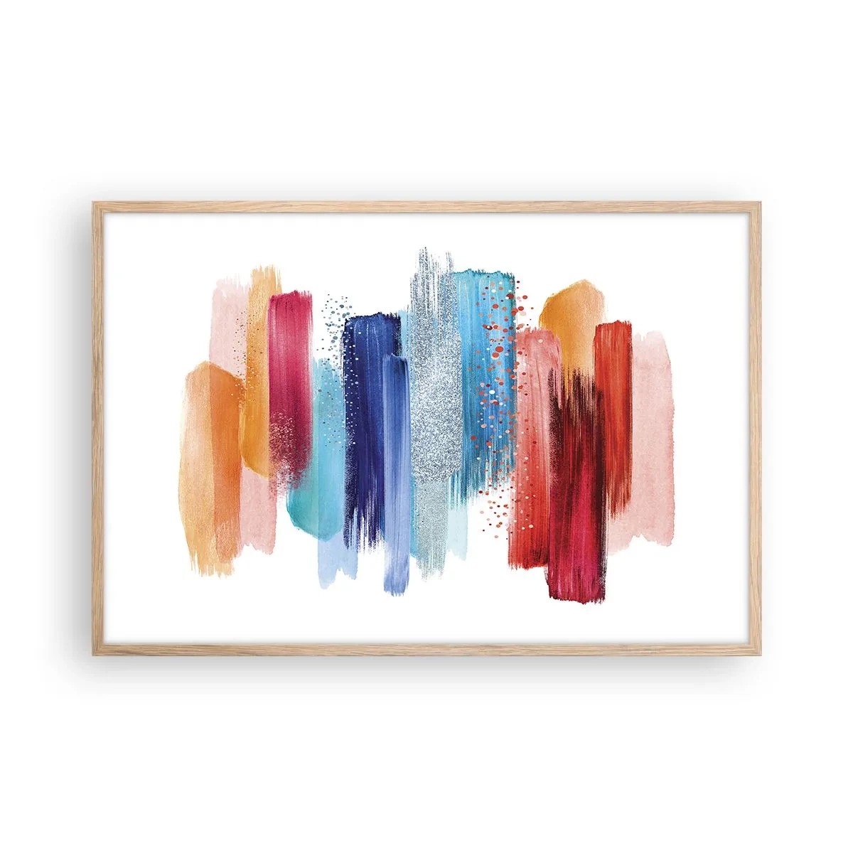 Plagát v ráme zo svetlého duba - Hore a dole - 91x61 cm