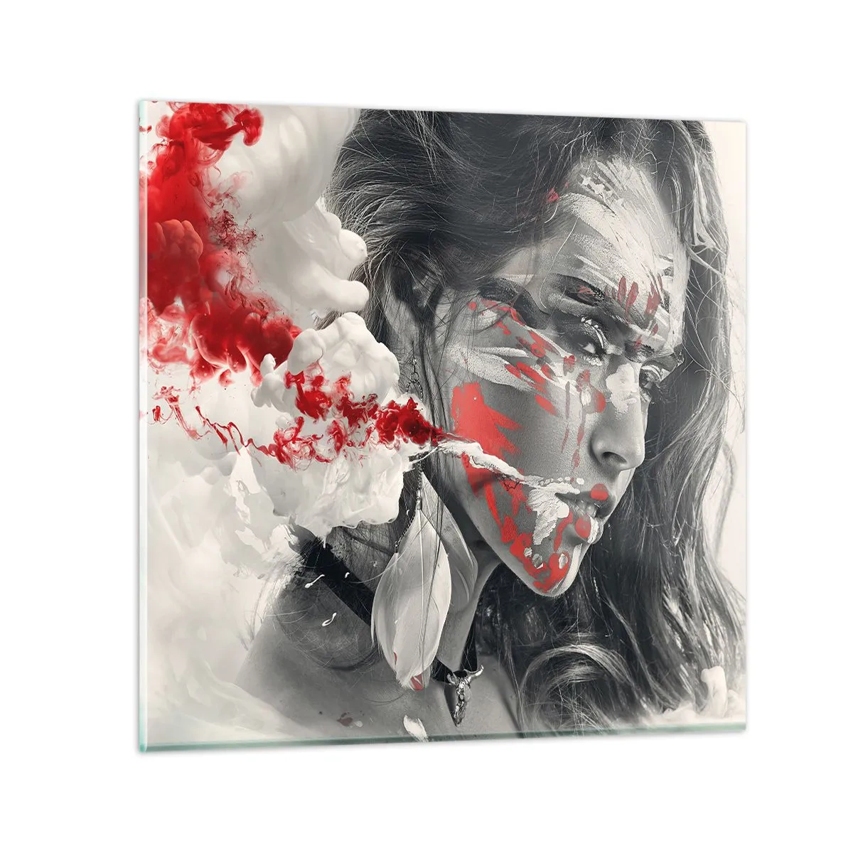 Obraz na skle - V škárach absurdity - 60x60 cm