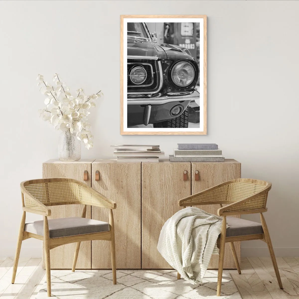 Plagát v ráme zo svetlého duba - Divoká jazda - 70x100 cm