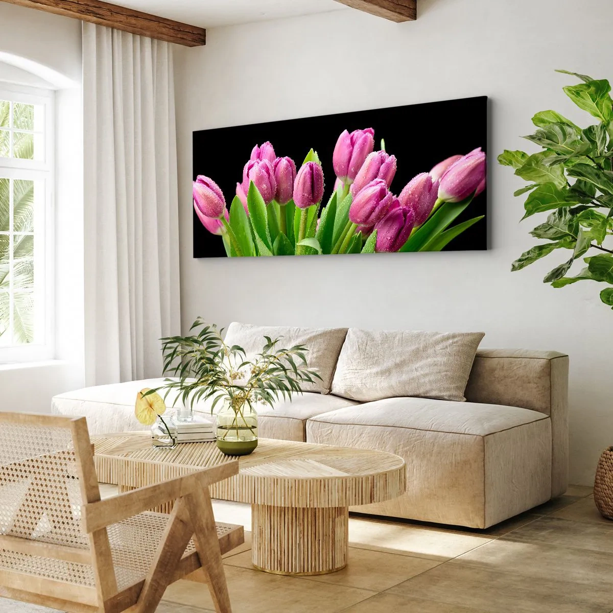 Obraz na plátne - Ľaliové potešenie jari - 90x30 cm