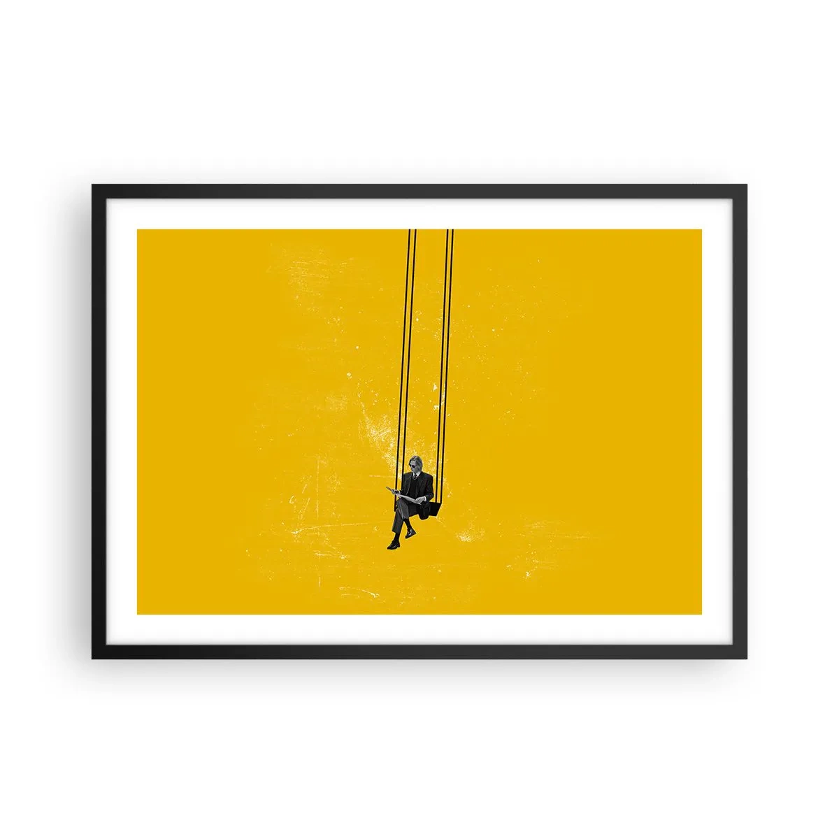 Plagát v čiernom ráme - Deň ako každý iný - 70x50 cm