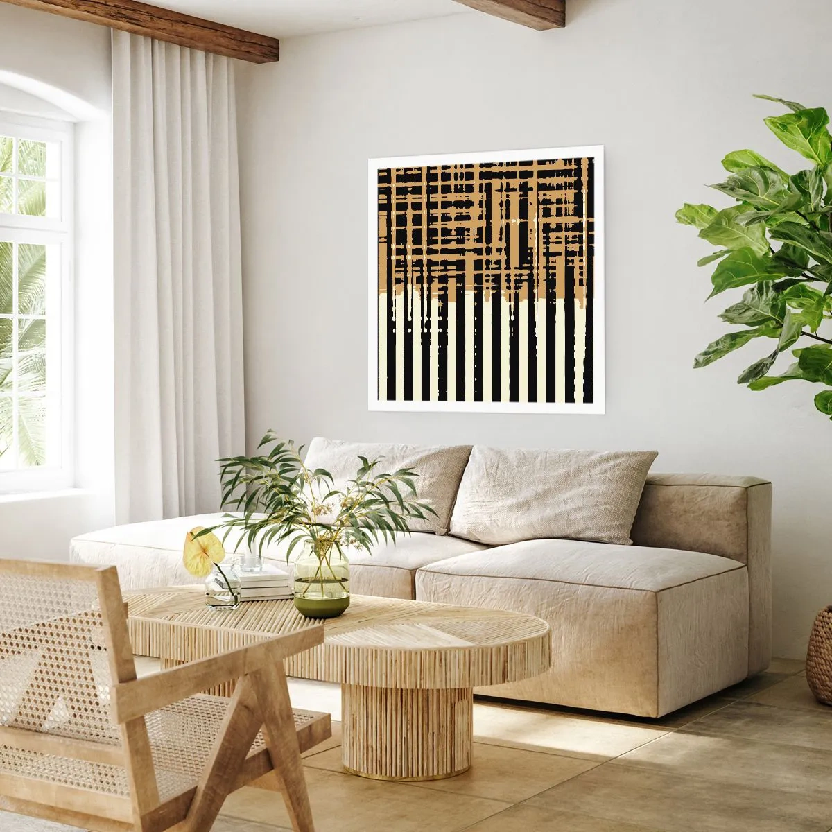 Plagát - Architektonická abstrakcia - 40x40 cm